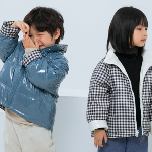 Plaid reversible coat