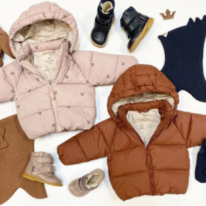 Printed puffer jacket