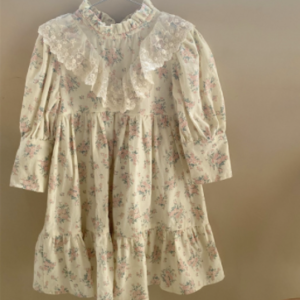 Lace ruffle floral dress