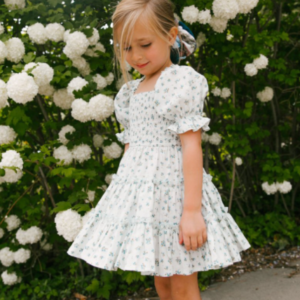Smocked floral dress
