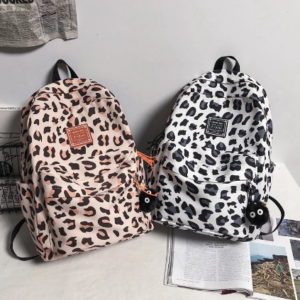 Leopard print backpack