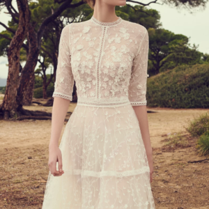 Embroidered organza dress