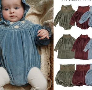 Velvet smocked collection