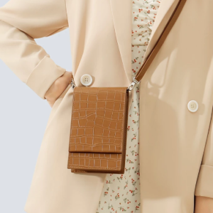 Crocodile crossbody phone bag