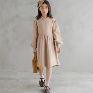Scallop edge knit dress