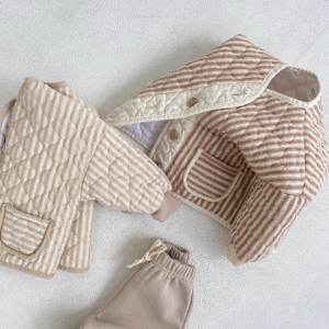 Striped quilted jacket