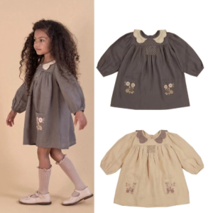 Embroidered pocket dress