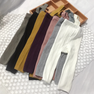 Rib knit suspender leggings