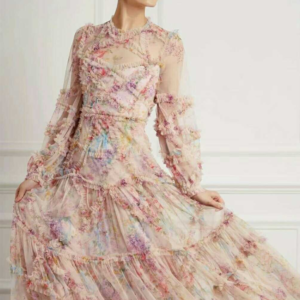 Printed chiffon dress