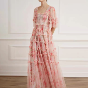 Printed chiffon dress