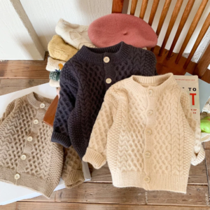 Textured knit cardigan