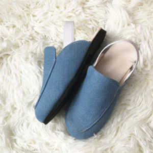 Denim sling backs