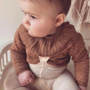 Pointelle knit sweater