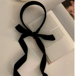 Velvet tie headband