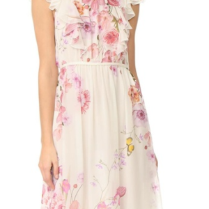 Floral chiffon sleeveless dress