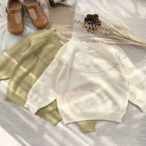 Pointelle knit sweater