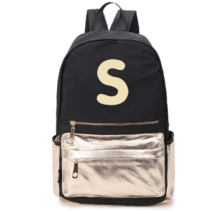 Metallic pocket backpack