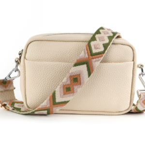 Printed strap crossbody