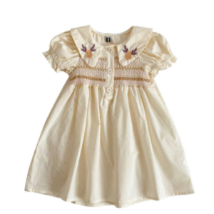 Smocked embroidery dress
