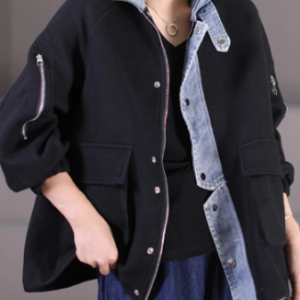 Denim trim jacket