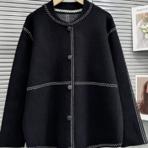 Contrast stitch jacket
