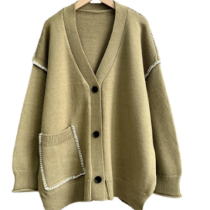 Drop shoulder cardigan