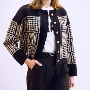 Houndstooth cardigan