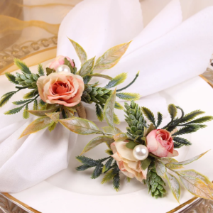 Floral napkin  ring 6 pcs