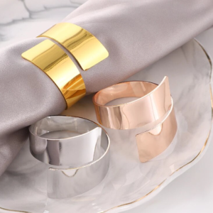 Metal napkin ring 6 pcs