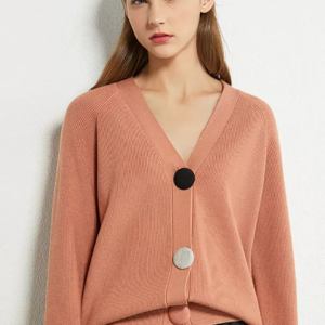 Contrast button cardigan