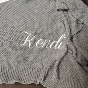 Personalized knit blanket