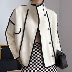 Contrast piped jacket
