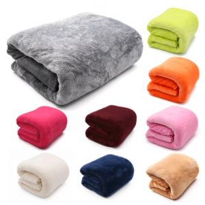 Plush throw blanket
