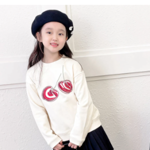 Cherry embroidered sweatshirt