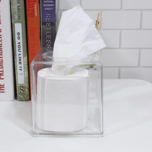 Acrylic tissue box