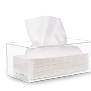 Acrylic tissue box