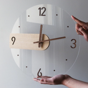 Acrylic combo clock