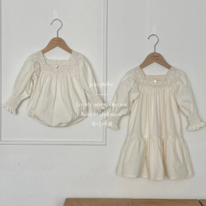 Lace trim dress/romper