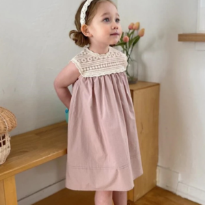 Lace bib dress
