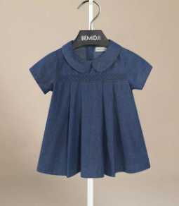 Denim smocked dress