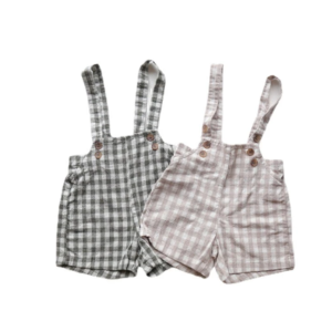 Gingham overalls