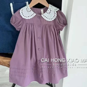 Lace collar dress