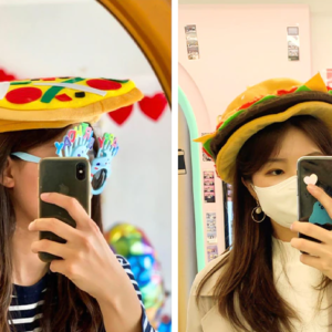 Pizza/burger hat