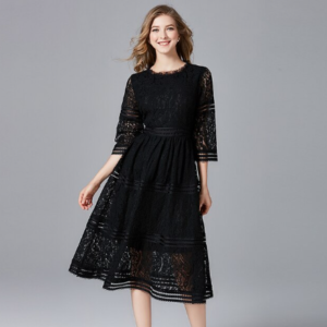 Lace tiered dress