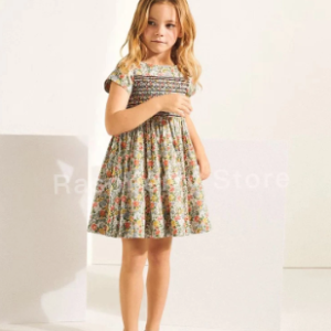 Smocked floral dress