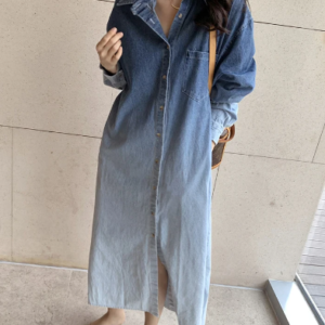 Ombre denim dress