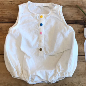 Colored buttons romper