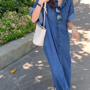 Denim shirtdress