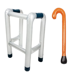 Inflatable cane/walker