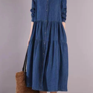 Denim tiered dress